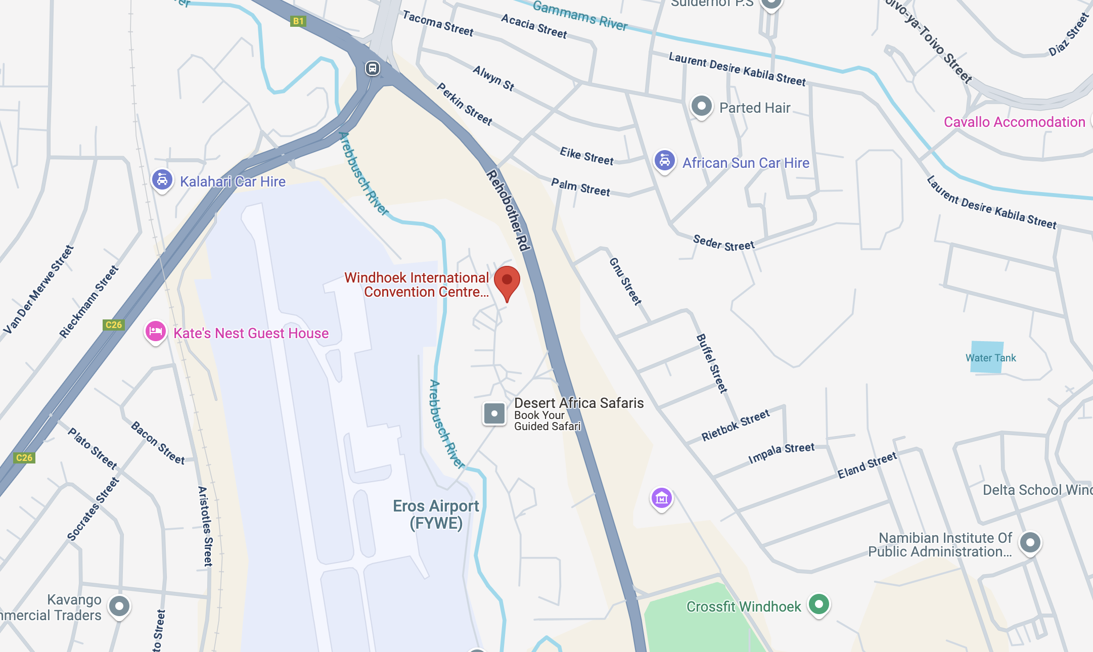 Map photo pf the location of the WICC